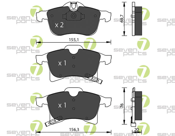 Bremsbeläge für OPEL ASTRAH04-10 OPEL MERIVA03-10