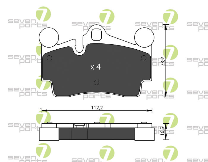 Bremsbeläge für AUDI Q7(4L)06- PORSCHE CAYENNE95503-