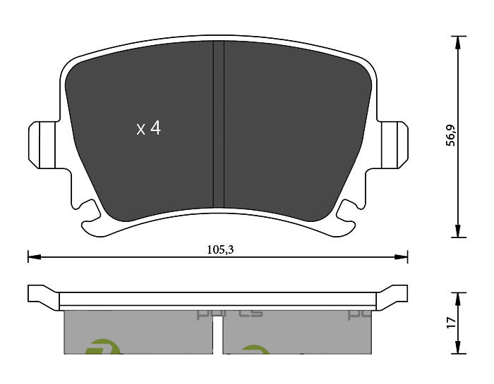 Bremsbeläge für AUDI A3 VOLKSWAGEN GOLFV