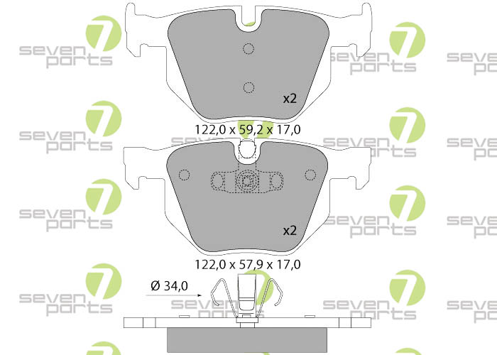 Bremsbeläge für BMW X5(E70)30,35,4007- BMW X6(E71)30,35,4008-