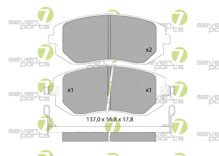 Bremsbeläge für SUBARU FORESTER(SG)02- SUBARU FORESTER(SH)08-