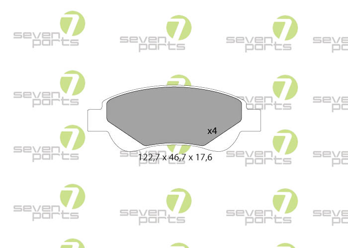 Bremsbeläge für CITROEN C11,0;1,4HDI06/05- PEUGEOT 1071,0;1,4HDI06/05-