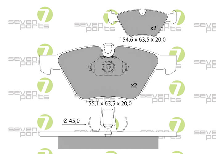 Bremsbeläge für BMW 1er(E81,E82,E87,E88)07- BMW 3er(E90,E91).