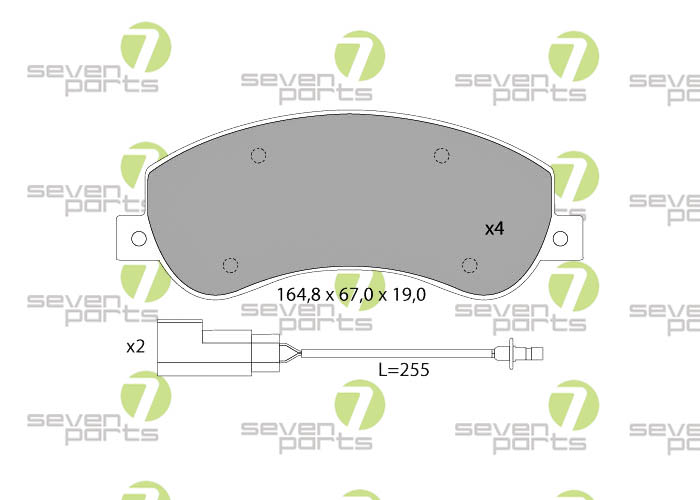 Bremsbeläge für FORD TRANSIT 2.2TDCI(2.6/3.5)RWD06 FORD TRANSIT 2.3I16V(