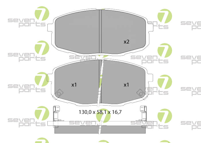 Bremsbeläge für HYUNDAYI3007- HYUNDAYI30CW08-