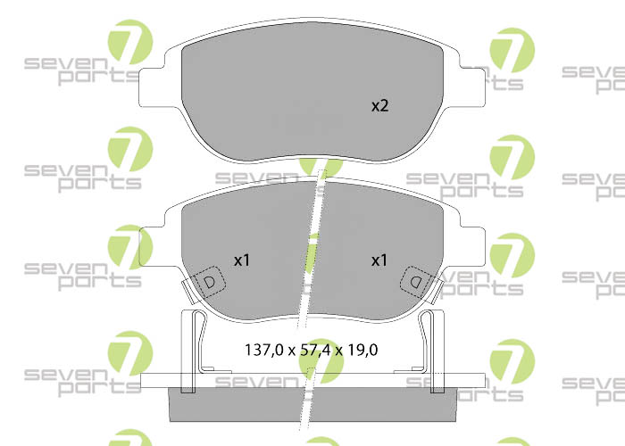 Bremsbeläge für FIAT 500L2012