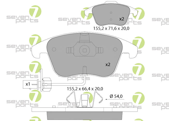 Bremsbeläge für AUDI A4(8K2)07- AUDI A4(8K5)08-