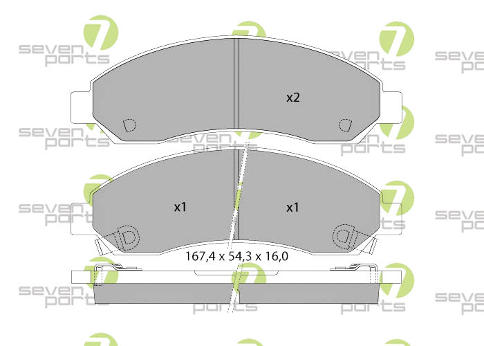 Bremsbeläge für ISUZUD-MAX(8DH)02- ISUZUD-MAX(8DH)07-