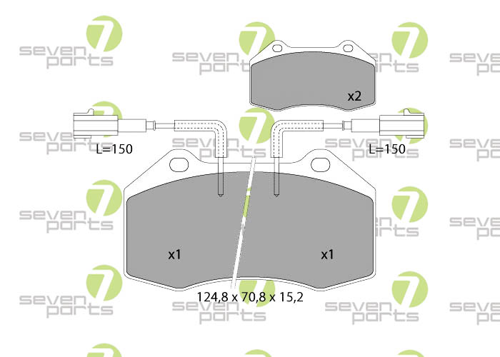 Bremsbeläge für ALFA ROMEO MITO1.4I16V TURBO MULTIAIR FIAT 5001.4I16VT-JET