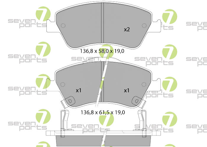 Bremsbeläge für TOYOTA AURIS07-