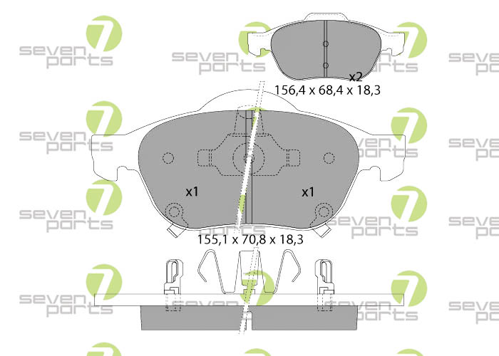 Bremsbeläge für TOYOTA AVENSIS(T22)99-03