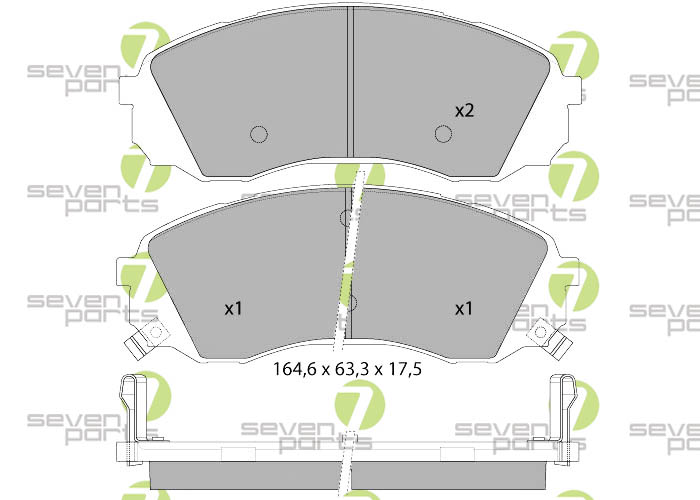 Bremsbeläge für HYUNDAI H12.4I16V08- HYUNDAI H12.5CRDI08-