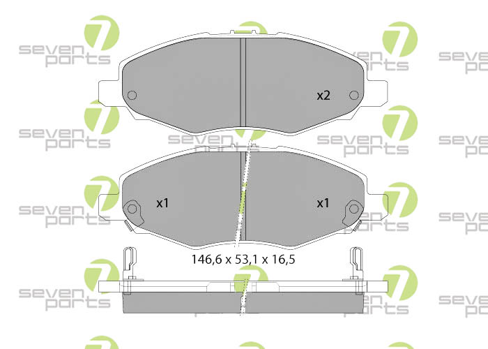 Bremsbeläge für TOYOTA HI -LUX2.5D-4D4WD05-06TOYOTA HI -LUX2.7I16V4WD0