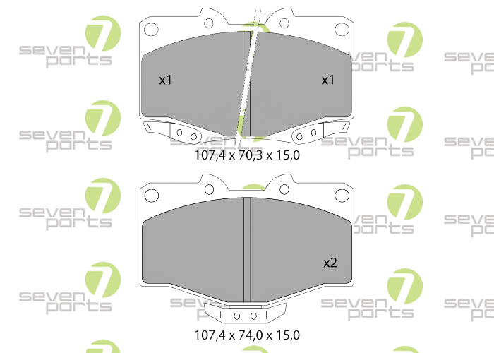 Bremsbeläge für TOYOTA LANDCRUISER(J7)2.490 93TOYOTA LANDCRUISER(J7)2.