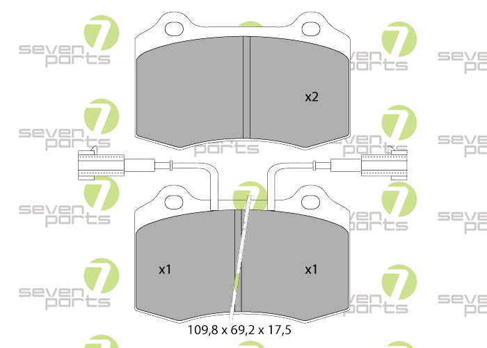 Bremsbeläge für ALFA ROMEO 1473.2IV624VGTA02- ALFA ROMEO 1563.2IV624