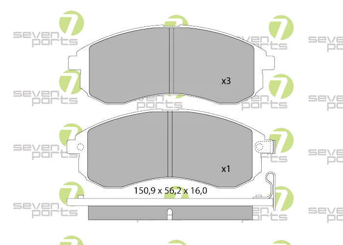 Bremsbeläge für MITSUBISHI L200(K6,K7)2.4I16V01-06MITSUBISHI L200(K6,K7)