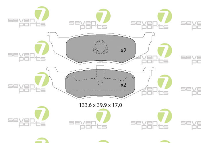 Bremsbeläge für CHRYSLER 300M(LR)98- CHRYSLER NEONI(PL)94 99NEONI(S