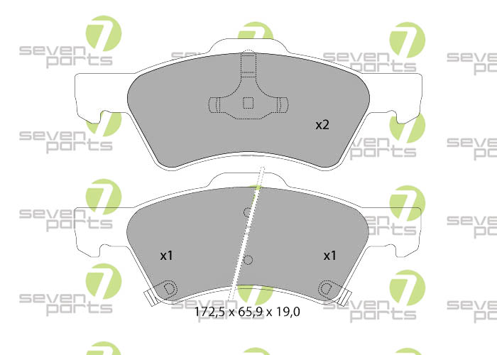 Bremsbeläge für DODGECARAVAN2.4I16V04-08DODGECARAVAN2.5CRD,2.8CRD0