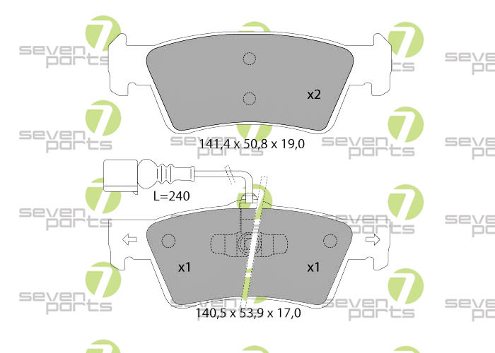 Bremsbeläge für VW TOUAREG(7LA)2.5R5TDI02 10 VW TOUAREG(7P)3.0V6TSIHY