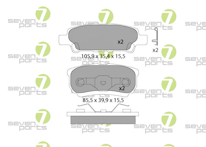 Bremsbeläge für CHRYSLER SEBRING07 DODGEAVENGER07-09