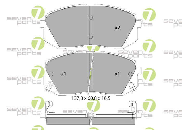 Bremsbeläge für HYUNDAI IX351.716VCRDI10- HYUNDAI IX352.016VCRDI1