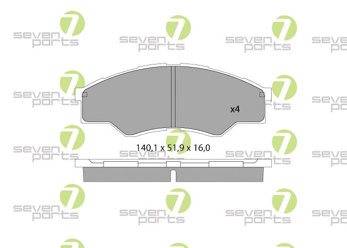 Bremsbeläge für TOYOTA HI -LUX2.0I16V05- TOYOTA HI -LUX2.5D-4D05-