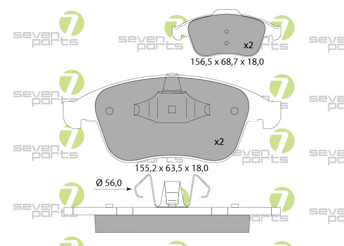 Bremsbeläge für RENAULT LAGUNA2.0I16V TURBO 07 RENAULT LAGUNA2.016VDCI