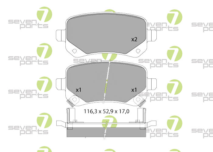 Bremsbeläge für CHRYSLER VOYAGER2.8CRD08- CHRYSLER VOYAGER3.3IV608-