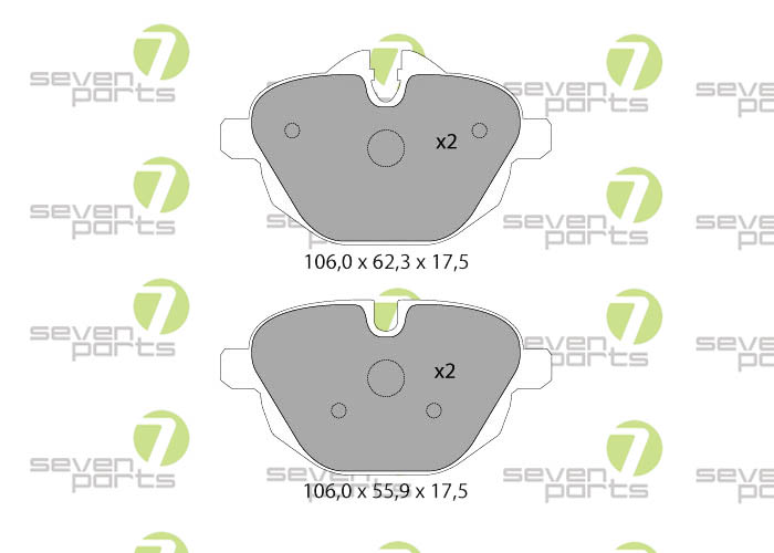 Bremsbeläge für BMW 5(F10,F11)10 BMW X3(F25)10