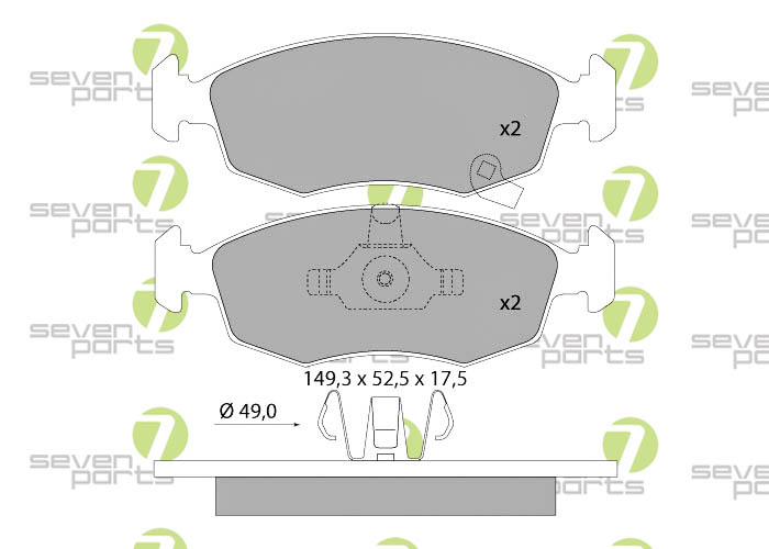 Bremsbeläge für FIAT PANDA(312)0.9I TURBO TWINAIR12 FIAT PANDA(312)1.2I,