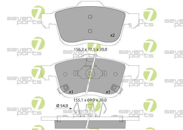 Bremsbeläge für FIAT 500L1.42013 FIAT 500L1.4LPG2014