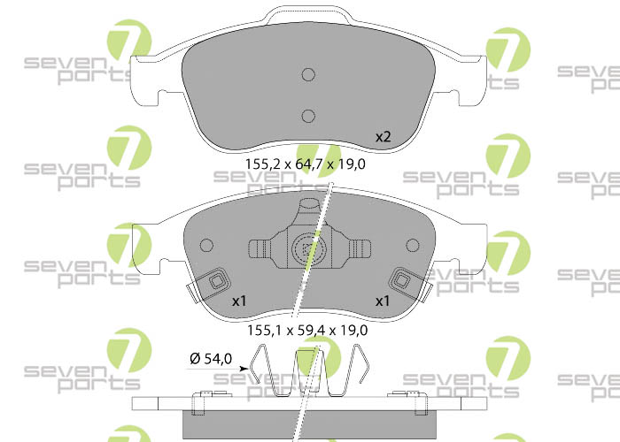 Bremsbeläge für FIAT 500X1.3DMULTIJET2015 FIAT 500X1.42014