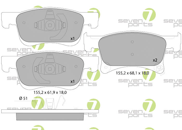 Bremsbeläge für OPEL ADAM07/14- OPEL CORSAE09/14-