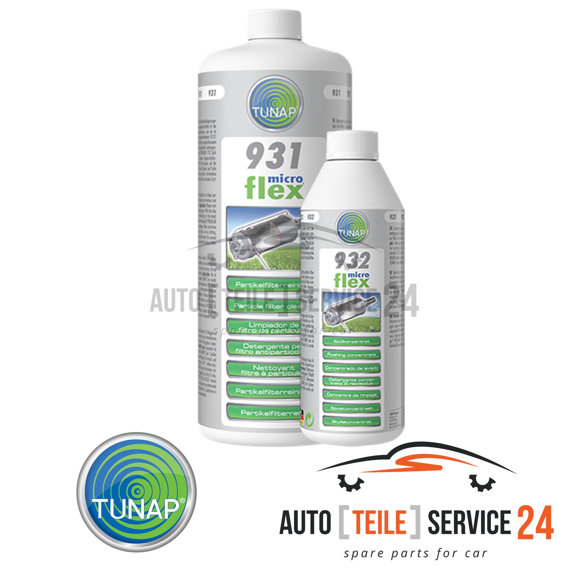 Tunap 931 und 932 Additiv Reinigungsset für Dieselpartikelfilter